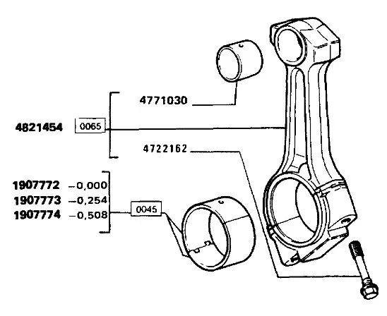 1907773 - комплект шатунных вкладышей